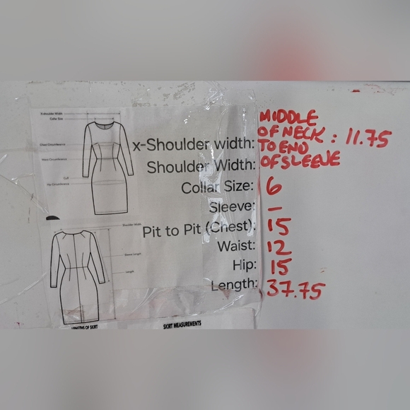 Greta Constantine Women's Peplum Flynn Dress Red Midi Made in Canada Size XS - Picture 12 of 14